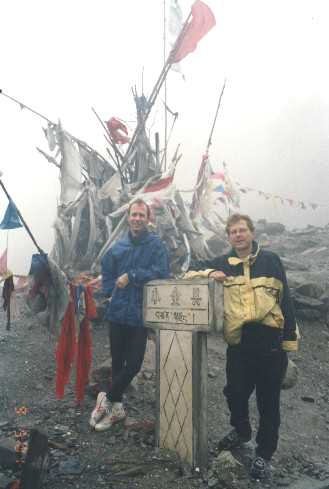 Peter and Rainer at the Pass - 4,550 meters