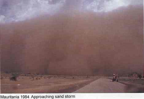 Mauritania 1984 - Approaching sand storm
