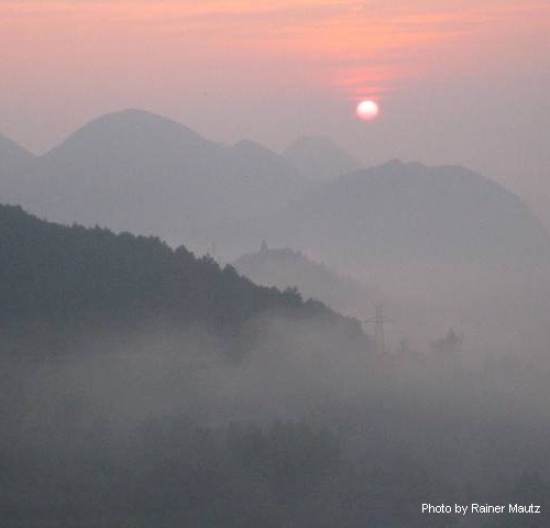 An early start is awarded by a beautiful sunrise