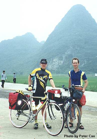 Two cyclists in Little Guilin