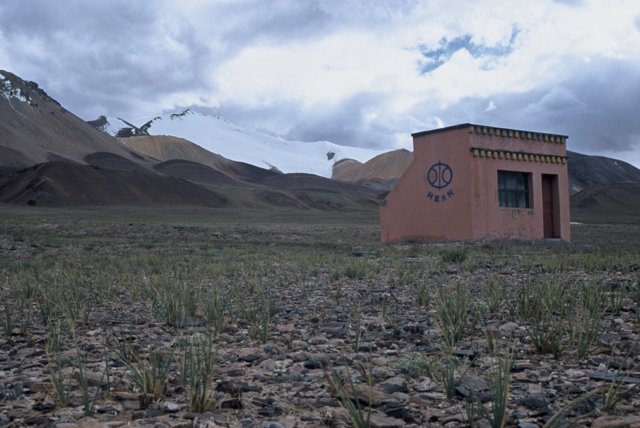 This housed a well. I slept in it to avoid the wind. TAR/Xinjiang Border.