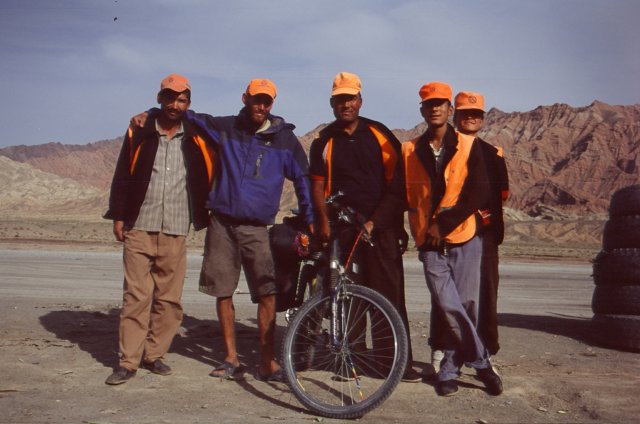 I made friends with the road workers and got myself a road workers cap. Then wore it and made friends with each follwing crew cause they saw my hat. Very useful, and fun.