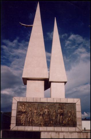 Monument to the Trees at Mangui on Bike China tour